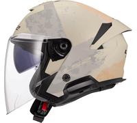 LS2 OF618 Verso II Aqua Jet Helmet, white-beige, size L for Men