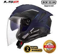 LS2 OF618 VERSO II DUAL VISOR ECE 22.06 OPEN FACE MOTORCYCLE BIKE CRASH HELMET