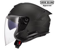 LS2 OF618 Verso II Open Face Helmet BlackXS Black
