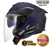 LS2 OF618 VERSO II PLAIN COLOURS DUAL VISOR OPEN FACE SCOOTER MOTORCYCLE HELMET