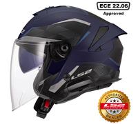 LS2 OF618 VERSO II PLAIN COLOURS DUAL VISOR OPEN FACE SCOOTER MOTORCYCLE HELMET