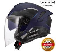 LS2 OF618 Verso II Air Jet Helmet, blue, size 3XL for Men