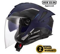 LS2 OF618 Verso II Plain Open Face Motorcycle Scooter Crash Helmet Black White