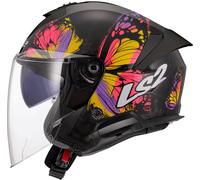 LS2 OF618 Verso II Open Face Helmet Black/YellowXS Black,Yellow