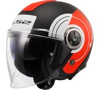 LS2 OF620 Classy Disko Jet Helmet, black-white-red, size XL