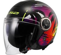 Ls2 Of620 Classy Palm Open Face Helmet Black XS unisex