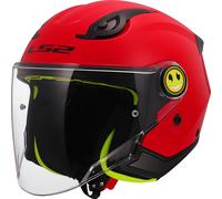 LS2 OF622 Funny II Kids Jet Helmet, red, size M
