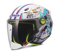 LS2 OF622 Funny II Next Level Youth Open Face Helmet WhiteM White