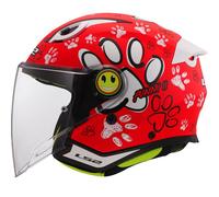 LS2 OF622 FUNNY II PAWS Kinder Jethelm matt rot S