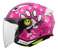 LS2 OF622 Funny II Paws pink children open face helmet
