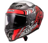 LS2 OF807 DRAGON CARBON ENTHUM Integralhelm rot 3XL