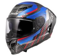 LS2 OF807 DRAGON CARBON TRAX Integralhelm blau-rot XXL