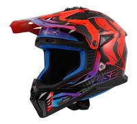 LS2 MX708 Fast II Wash Motocross Helmet, black/red/blue, size M (57/58)