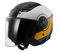 LS2 OPEN FACE MOTORBIKE HELMET OF616 AIRFLOW II Ece22.06 MATT BLACK RUSH BRUSH