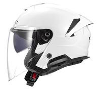 LS2 Open Faced Motorcycle Helmet - OF618 VERSO II SOLID WHITE (M) 57-58cm