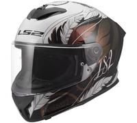 LS2, RAPID III BOHO Integral Motorcycle Helmet White Black Pink