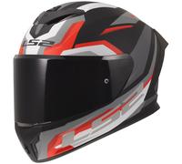 LS2 Rapid III Motorcycle Motorbike Helmet - Hyper Black / Red