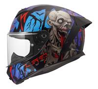 LS2 Rapid III Motorcycle Motorbike Helmet - Zombie II Black / Red / Blue