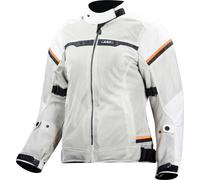 LS2 Riva waterproof Ladies Motorcycle Textile Jacket, light grey/orange, size M