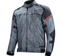 LS2 Riva waterproof Motorcycle Textile Jacket, black-grey-red, size L for Men