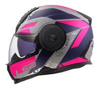 LS2 FF902 SCOPE II DUAL VISOR FLIP UP MOTORCYCLE CRASH HELMET DURIA OXYD SOLID