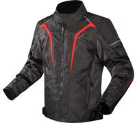 LS2 Sepang waterproof Motorcycle Textile Jacket, black-grey-red, size 5XL for Men