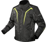 LS2 Sepang waterproof Motorcycle Textile Jacket, black-grey-yellow, size 3XL for Men