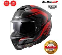 LS2 STREAM-II FF808 DUAL VISOR FULL FACE ECE22.06 MOTORCYCLE HELMET FURY RED NEW