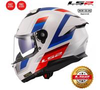 LS2 STREAM-II FF808 DUAL VISOR FULL FACE ECE22.06 MOTORCYCLE HELMET VINTAGE BLUE