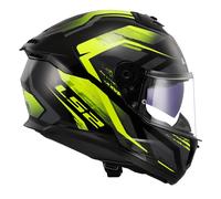 LS2 FF808 Stream II Fury Helmet, black-yellow, size L for Men