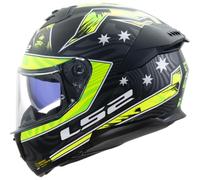 LS2 Stream II FF808 Full Face Motorcycle Helmet. ECE 22.06 Homologation Motorbike Crash Helmet. Galdam Matt Black H-V Yellow. L