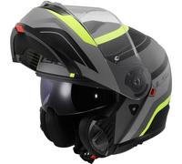 LS2, Strobe II Monza Modular Motorcycle Helmet Matt Black H-V Yellow, XXL