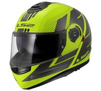 LS2 Strobe II Motorcycle Motorbike Helmet - Code Hi-Vis Yellow / Grey