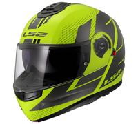 LS2 Strobe II Motorcycle Motorbike Helmet - Code Hi-Vis Yellow / Grey