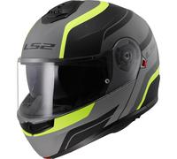 LS2 Strobe II Motorcycle Motorbike Helmet - Monza Matt Black / Hi-Vis Yellow