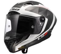 LS2 Thunder GP Aero Motorbike Motorcycle Helmet - Raute White / Grey