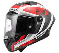 LS2 FF805 Thunder GP Raute Carbon Helmet, white-red, size XS for Men