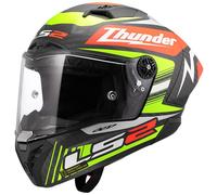 LS2 FF805 Thunder GP Black Replica Carbon Helmet, black-yellow, size M for Men
