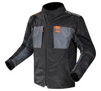LS2 Titanium Textile Jacket Motorbike Motorcycle Black / Hi Viz Orange