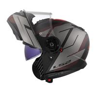 LS2 Unisex Strobe Ii Code Matt Black Grey Modularer Motorradhelm (1er Pack)