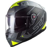 LS2 Vector 2 FF811 Splitter Matt Titanium / Yellow / Black Motorcycle Helmet