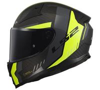 LS2 VECTOR II CARBON FULL FACE DUAL VISOR MOTORCYCLE HELMET FF811 GRID YELLOW