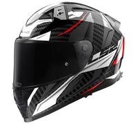 LS2 Vector II Motorcycle Sports Urban Street Helmet Savage White Red Grey