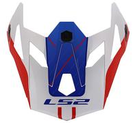 LS2 MX703 Moto Motorcycle Helmet Peak Extendable Galuo White / Red / Blue