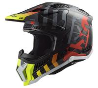 LS2 X-Force Motorcycle Motocross Off-Road Helmet - Barrier Hi-Vis Yellow / Red