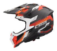 LS2 MX703 X-Force Phantom Motocross Helmet, red-orange, size S for Men
