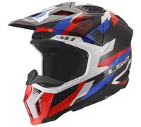 LS2 X-Force Motorcycle Motocross Off-Road Helmet- Phantom White / Blue / Red