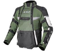 LS2 X-Master 3 layer Textile Jacket Motorbike Motorcycle - Black / Green / Grey