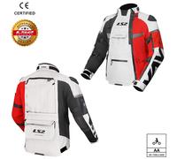 LS2 X-Master Waterproof Adventure Motorcycle Motorbike Textile Jacket Black Grey
