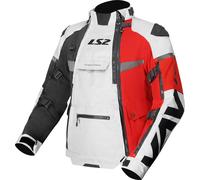 LS2 X-Master waterproof Motorcycle Textile Jacket, black-grey-red, size 4XL for Men